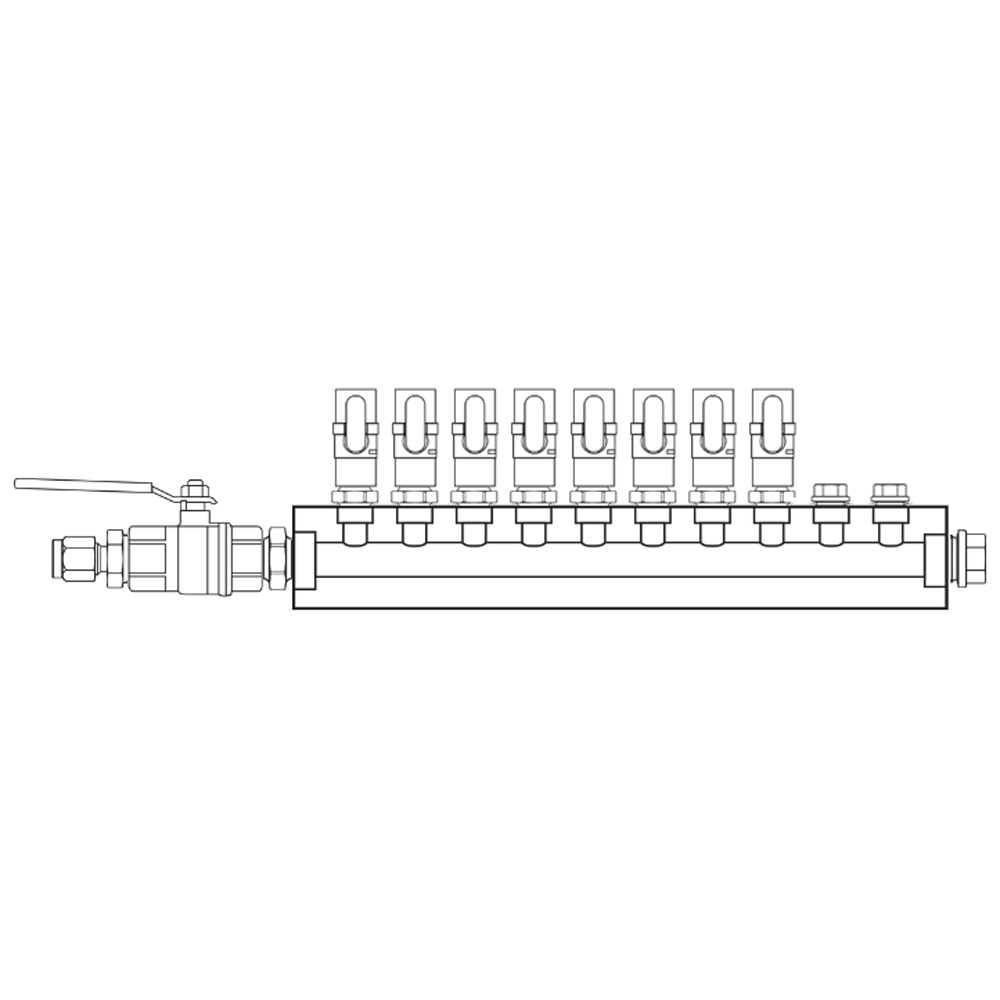 M1081051 Verdeelblokken Messing