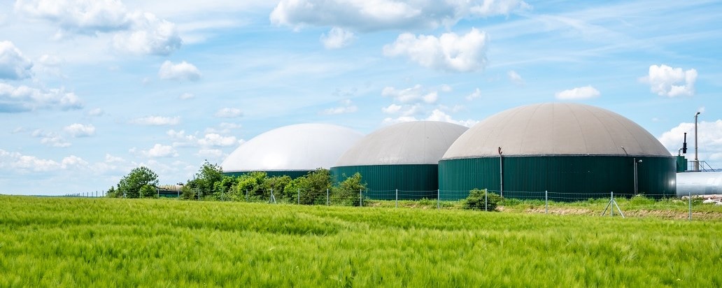 Biogas fermentatie locatie in Duitsland.