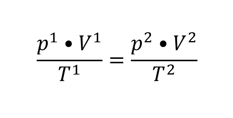 Formule van de gaswet van Boyle Gay Lussac - toestand vergelijking.
