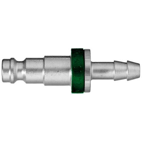 48024125 Nipple - Straight-through - Hose Barb Nipple Straight through - coded systems/ Rectukey.  The mechanical coding of the coupling and plug offers a  guarantee for avoiding mix-ups between media when coupling, which is complemented by the color coding of the anodised sleeves. Double shut-off version available on request.