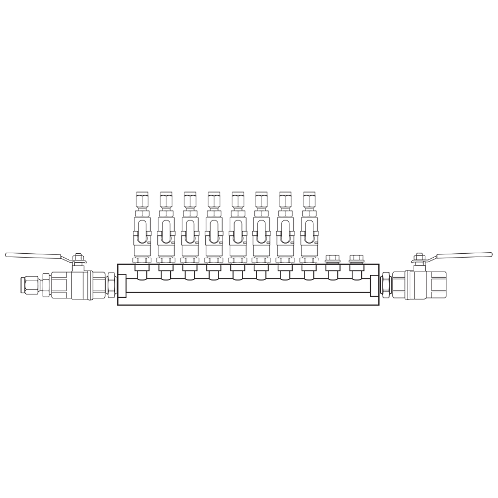 M1081232 Verdeelblokken Messing