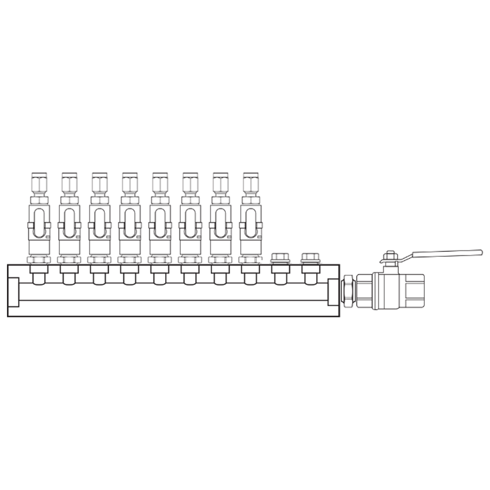 M1081302 Verdeelblokken Messing