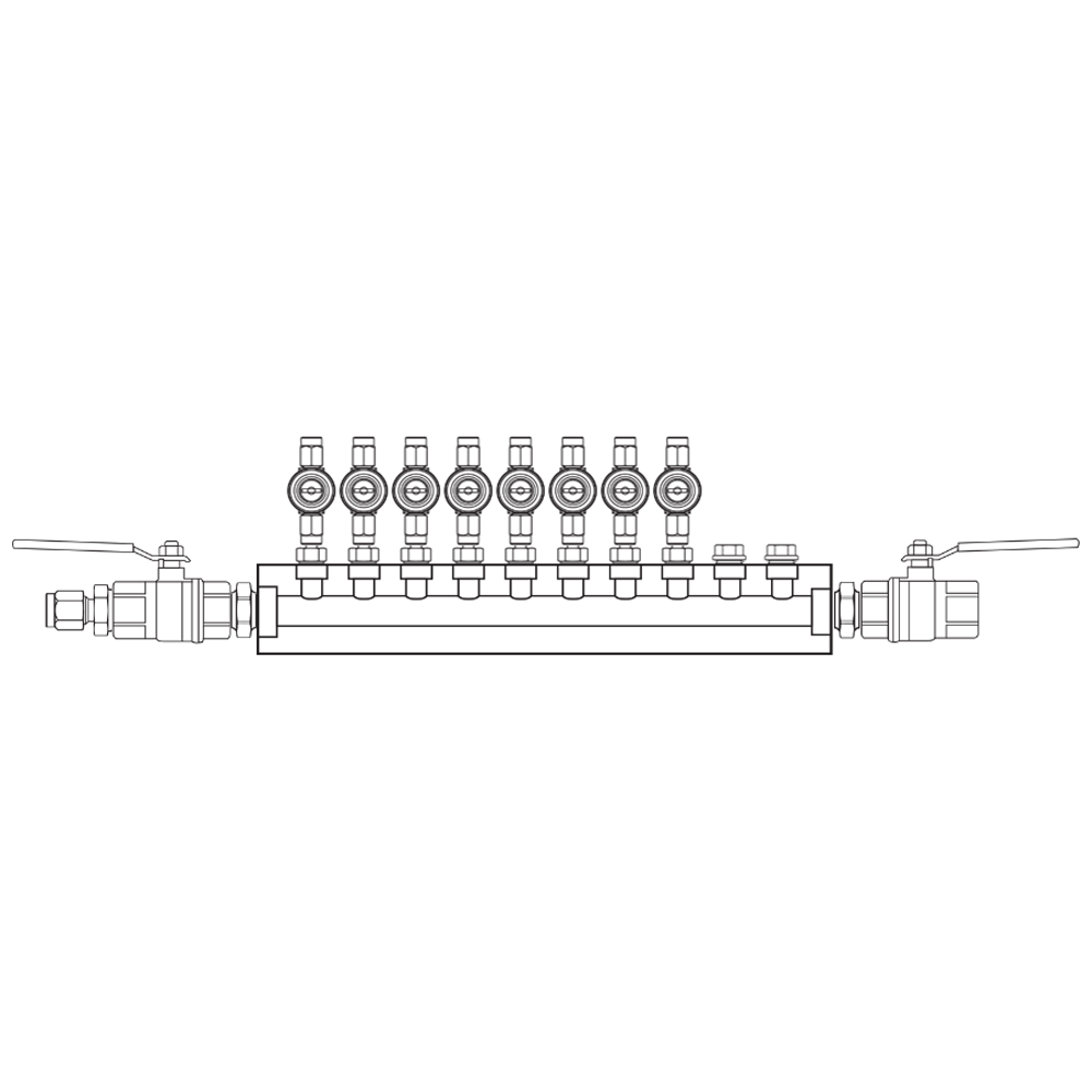 M1082032 Verdeelblokken Messing