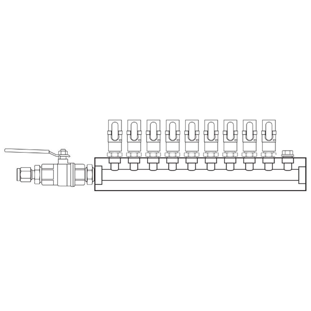 M1091040 Verdeelblokken Messing