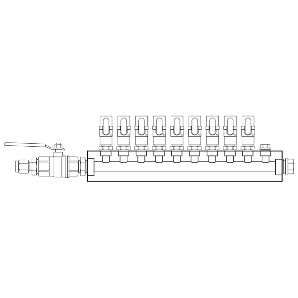 M1091041 Verdeelblokken Messing