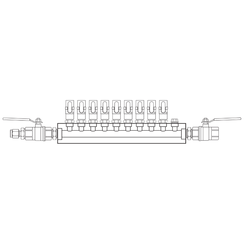 M1091042 Verdeelblokken Messing