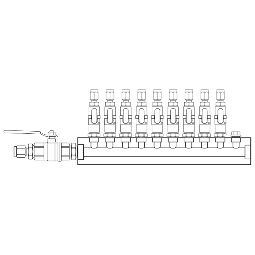 M1091230 Verdeelblokken Messing