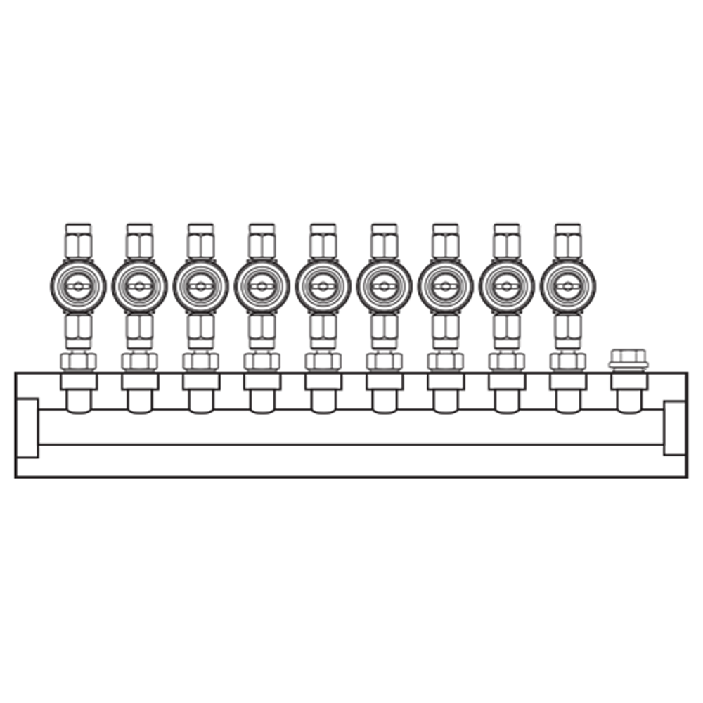 M1092000 Verdeelblokken Messing