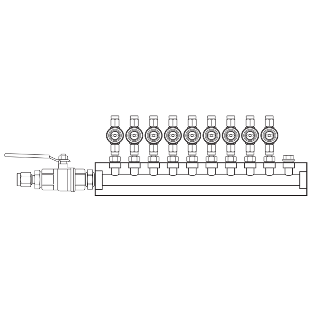 M1092020 Verdeelblokken Messing