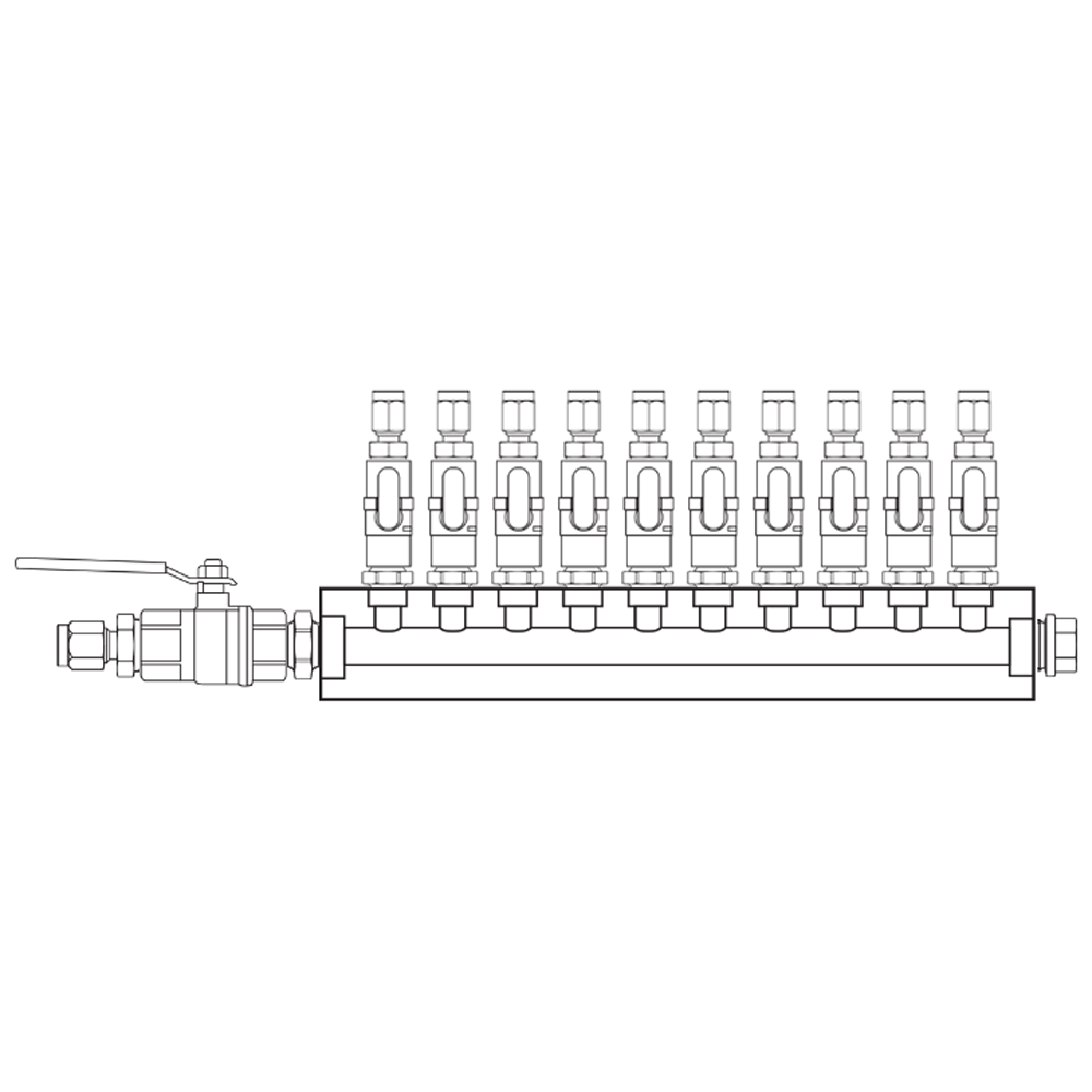 M1101231 Verdeelblokken Messing