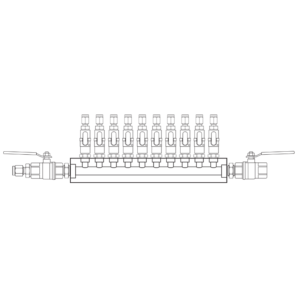 M1101232 Manifolds Brass