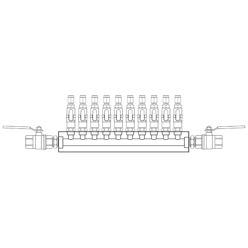 M1101312 Manifolds Brass