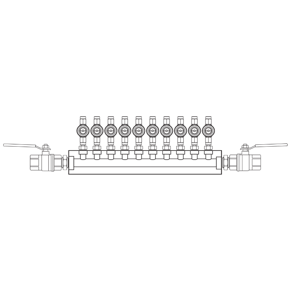 M1102012 Manifolds Brass