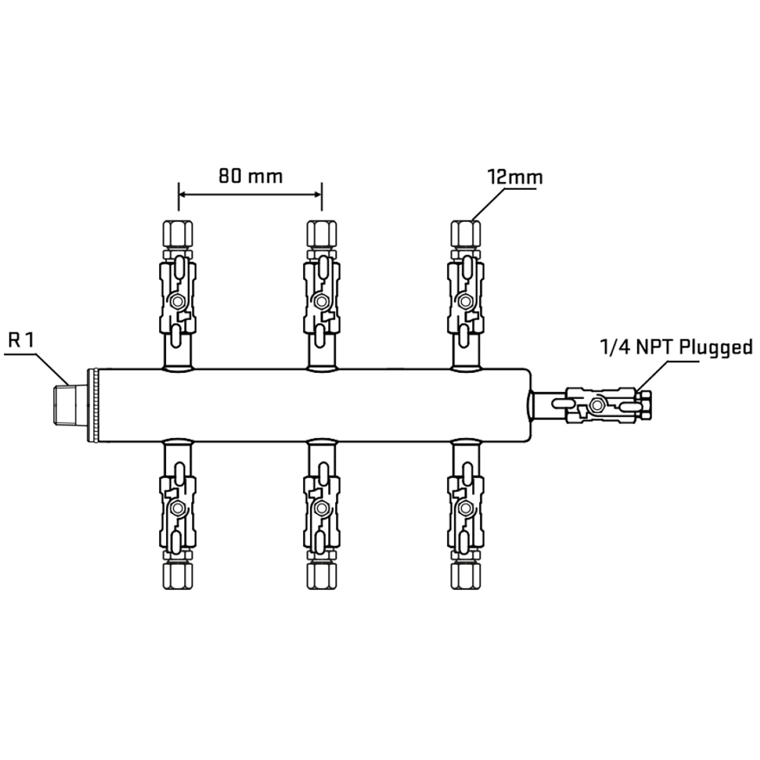 M506A030520 Manifolds Stainless Steel Double Sided