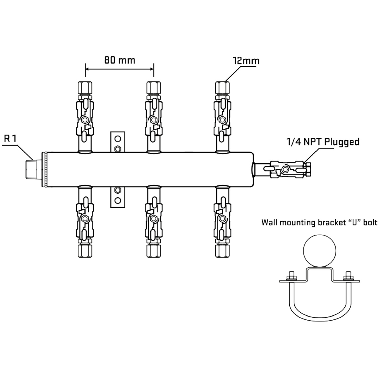 M506A030521 Manifolds Stainless Steel Double Sided