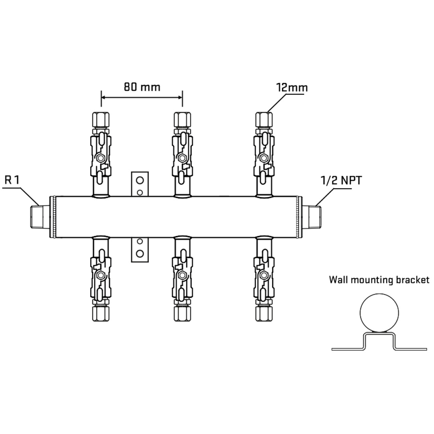 M506A030532 Manifolds Stainless Steel Double Sided