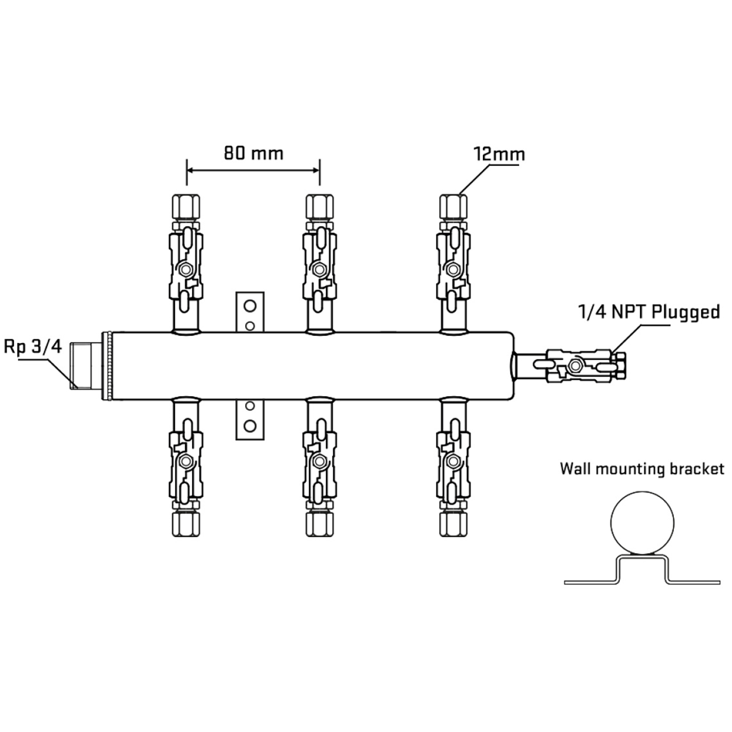 M506A030622 Manifolds Stainless Steel Double Sided