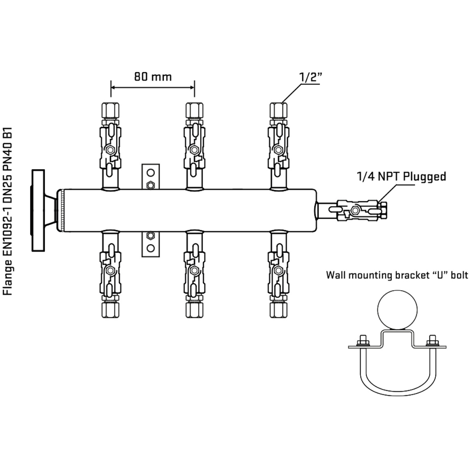 M506A050321 Manifolds Stainless Steel Double Sided