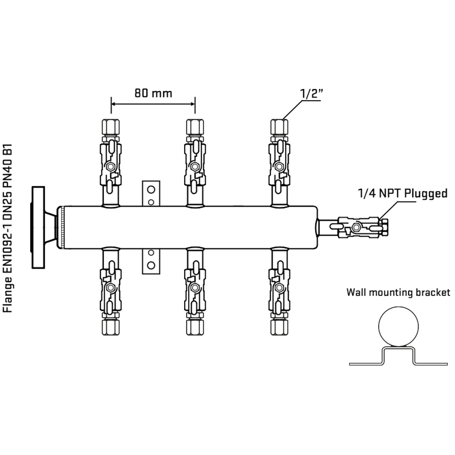 M506A050322 Manifolds Stainless Steel Double Sided