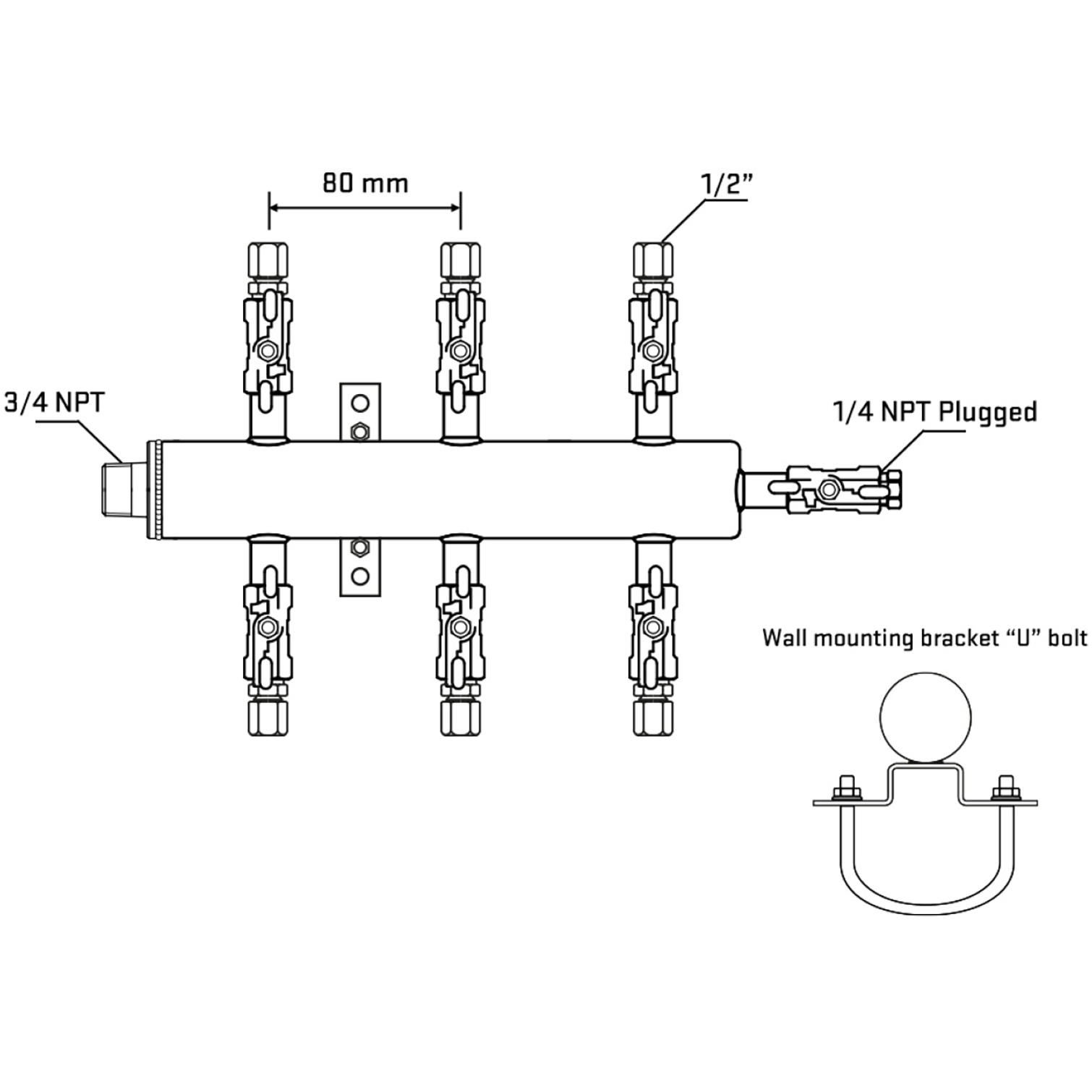 M506A050821 Manifolds Stainless Steel Double Sided