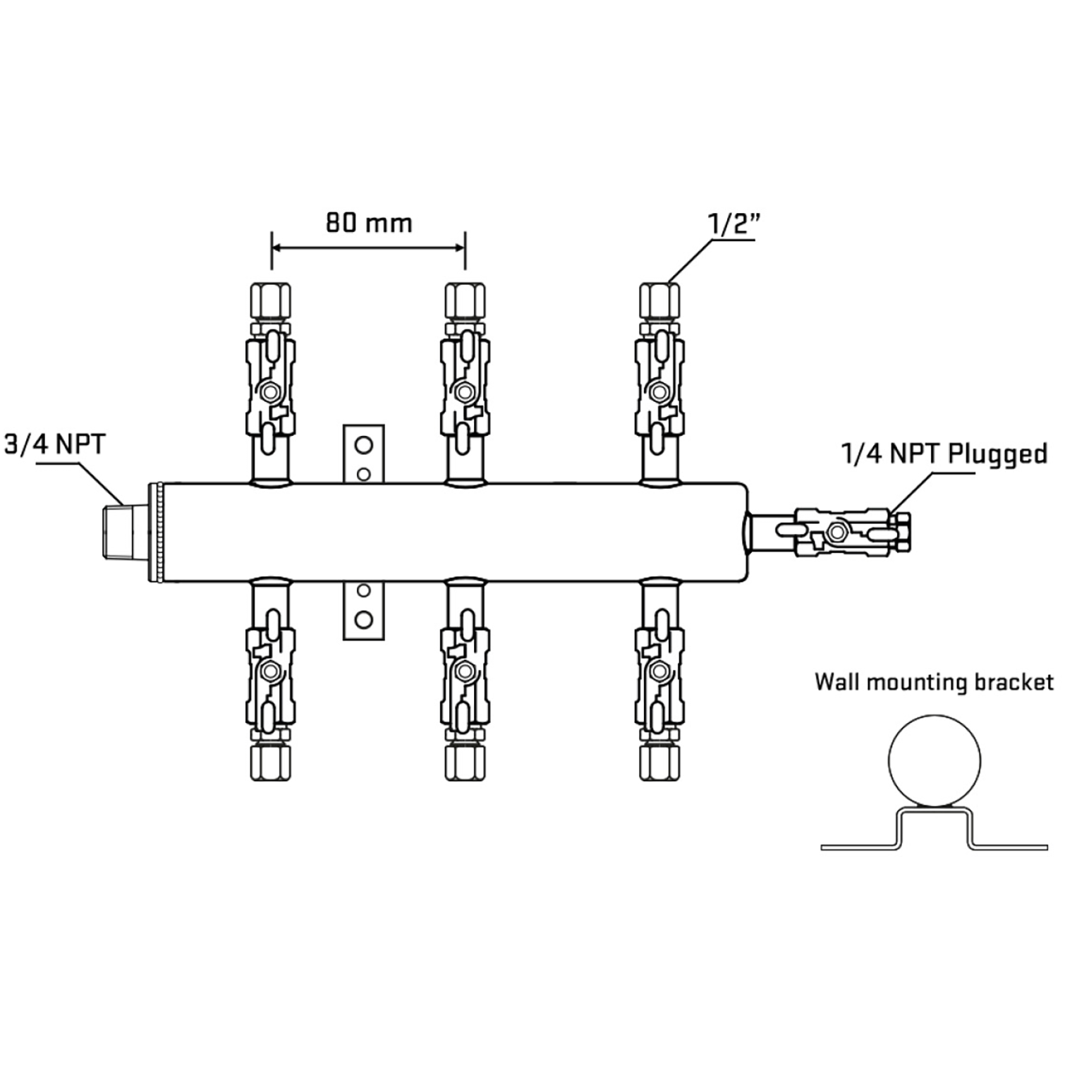 M506A050822 Manifolds Stainless Steel Double Sided