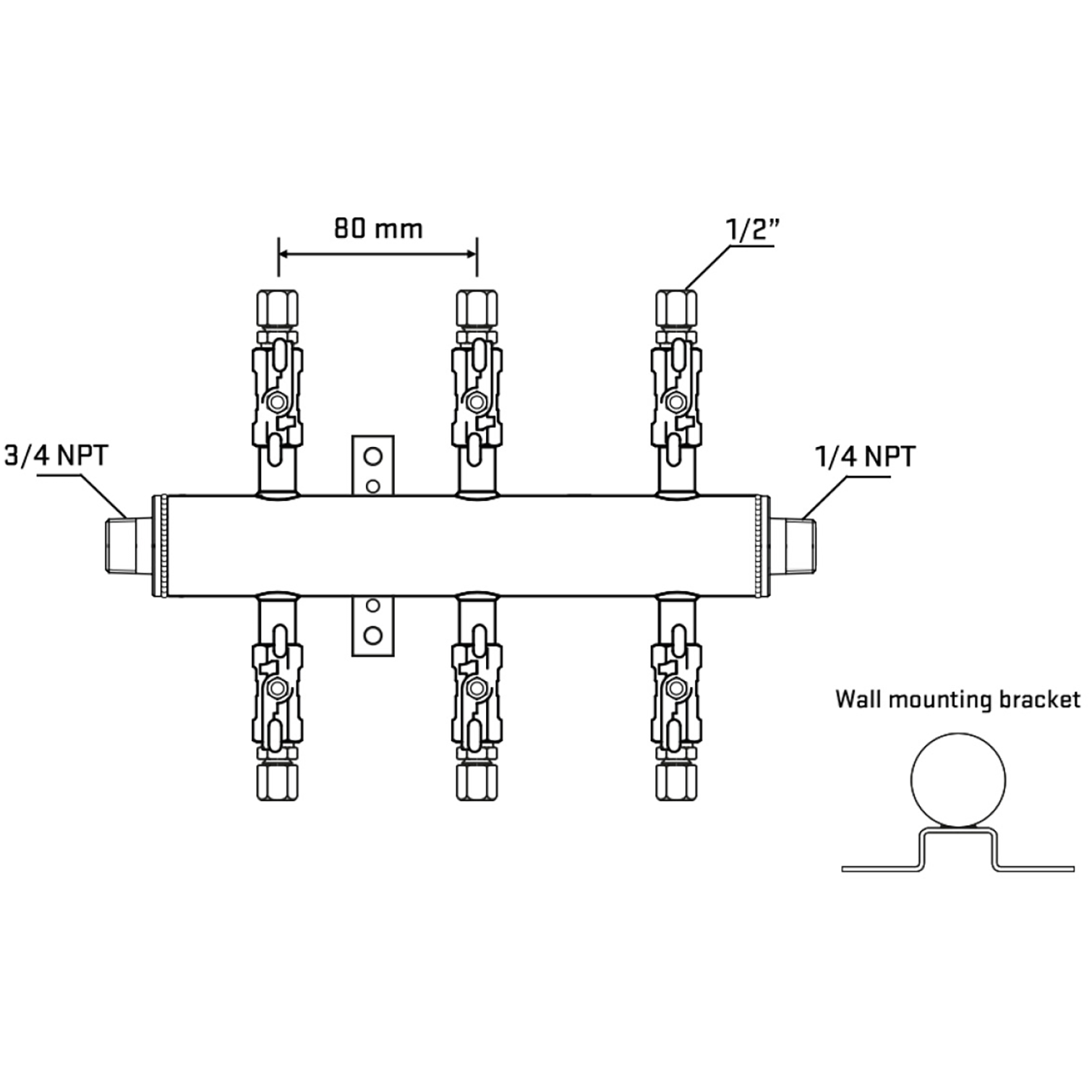 M506A050842 Manifolds Stainless Steel Double Sided