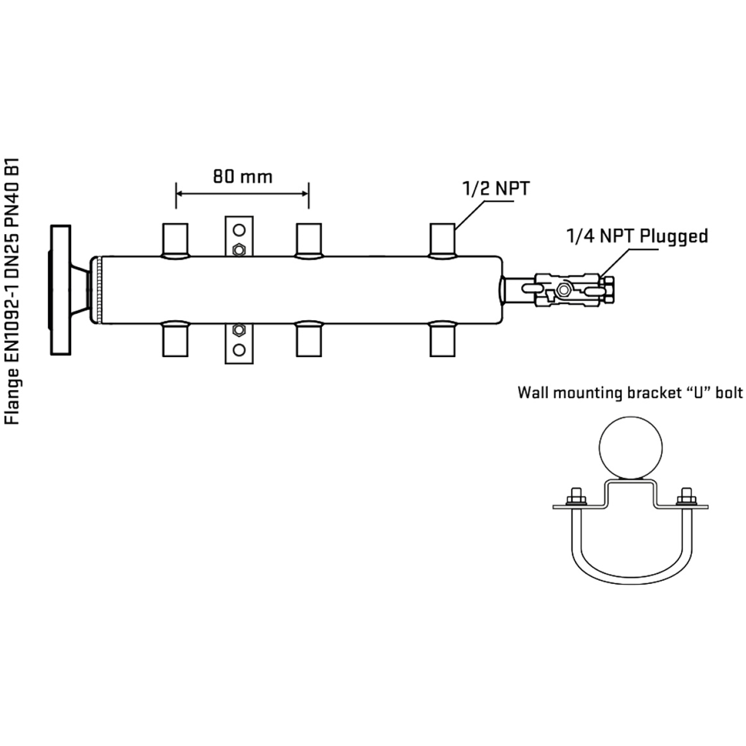 M506A060321 Manifolds Stainless Steel Double Sided