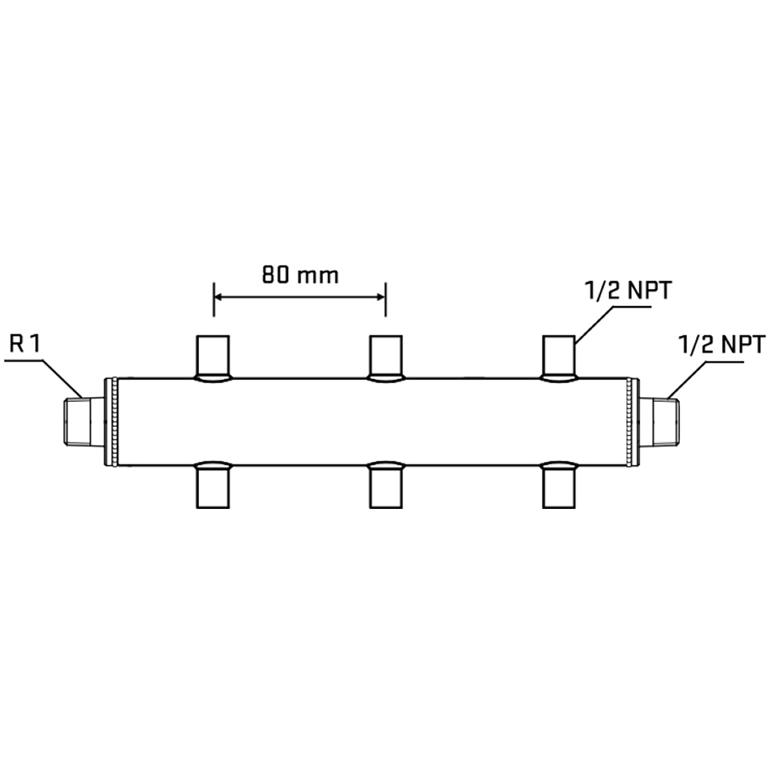 M506A060530 Manifolds Stainless Steel Double Sided