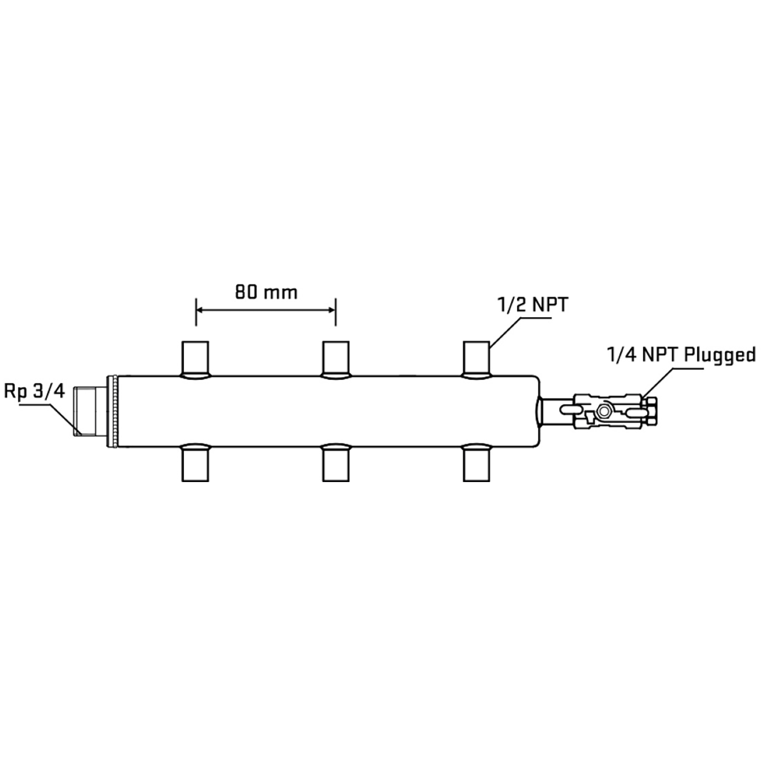 M506A060620 Manifolds Stainless Steel Double Sided