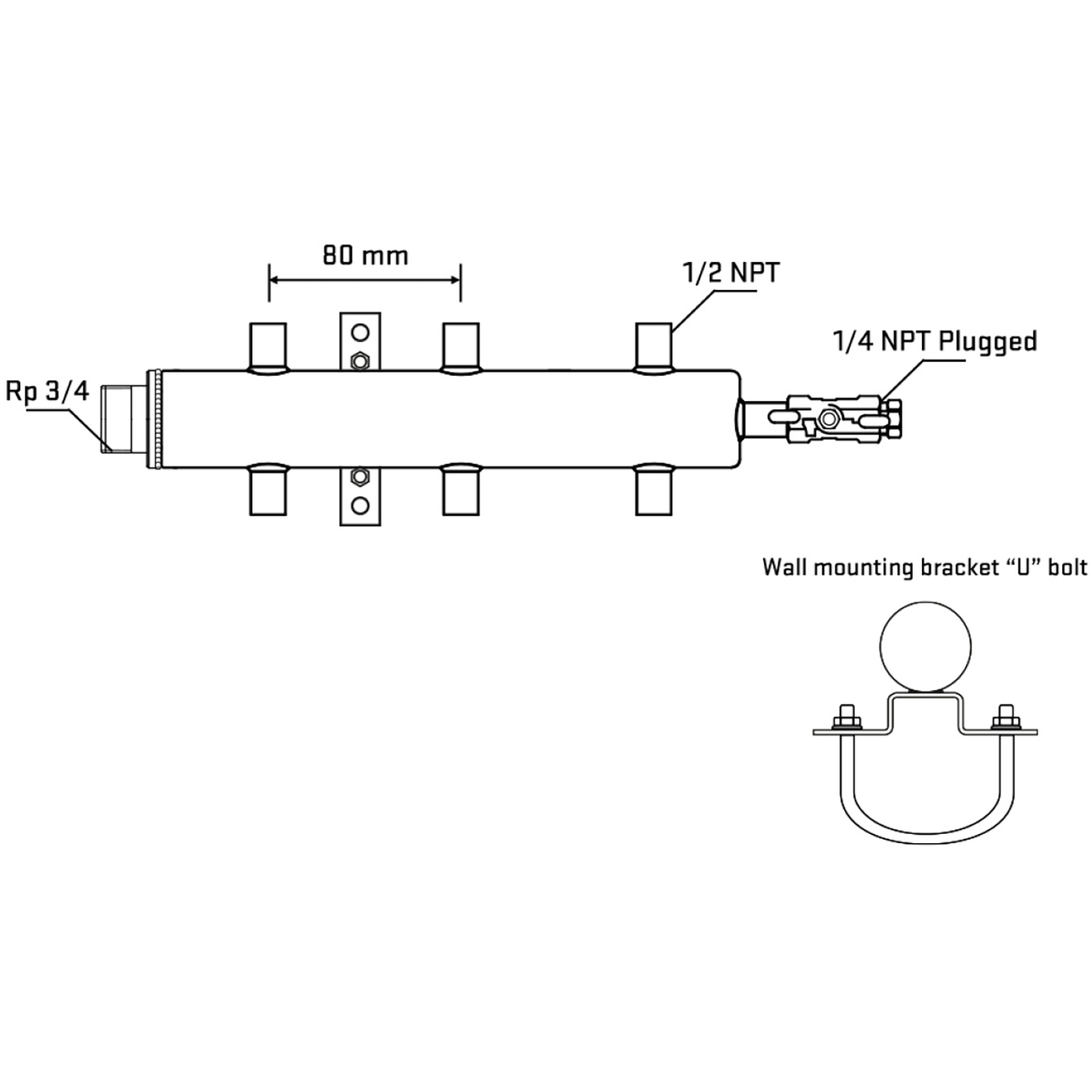 M506A060621 Manifolds Stainless Steel Double Sided