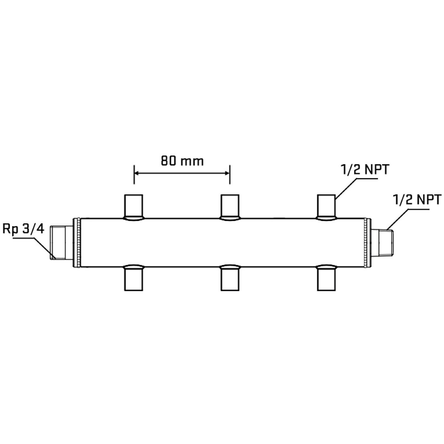 M506A060630 Manifolds Stainless Steel Double Sided