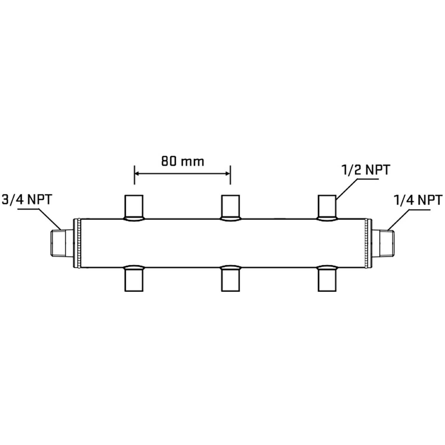 M506A060840 Manifolds Stainless Steel Double Sided