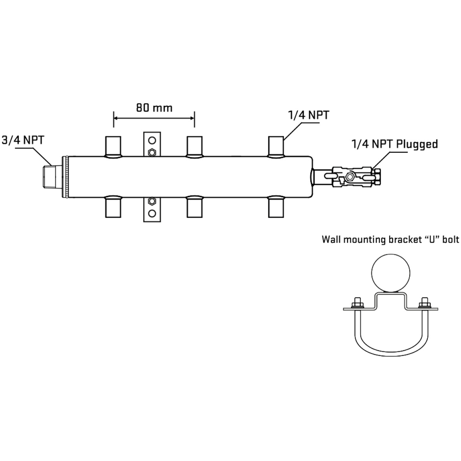 M506A070821 Manifolds Stainless Steel Double Sided