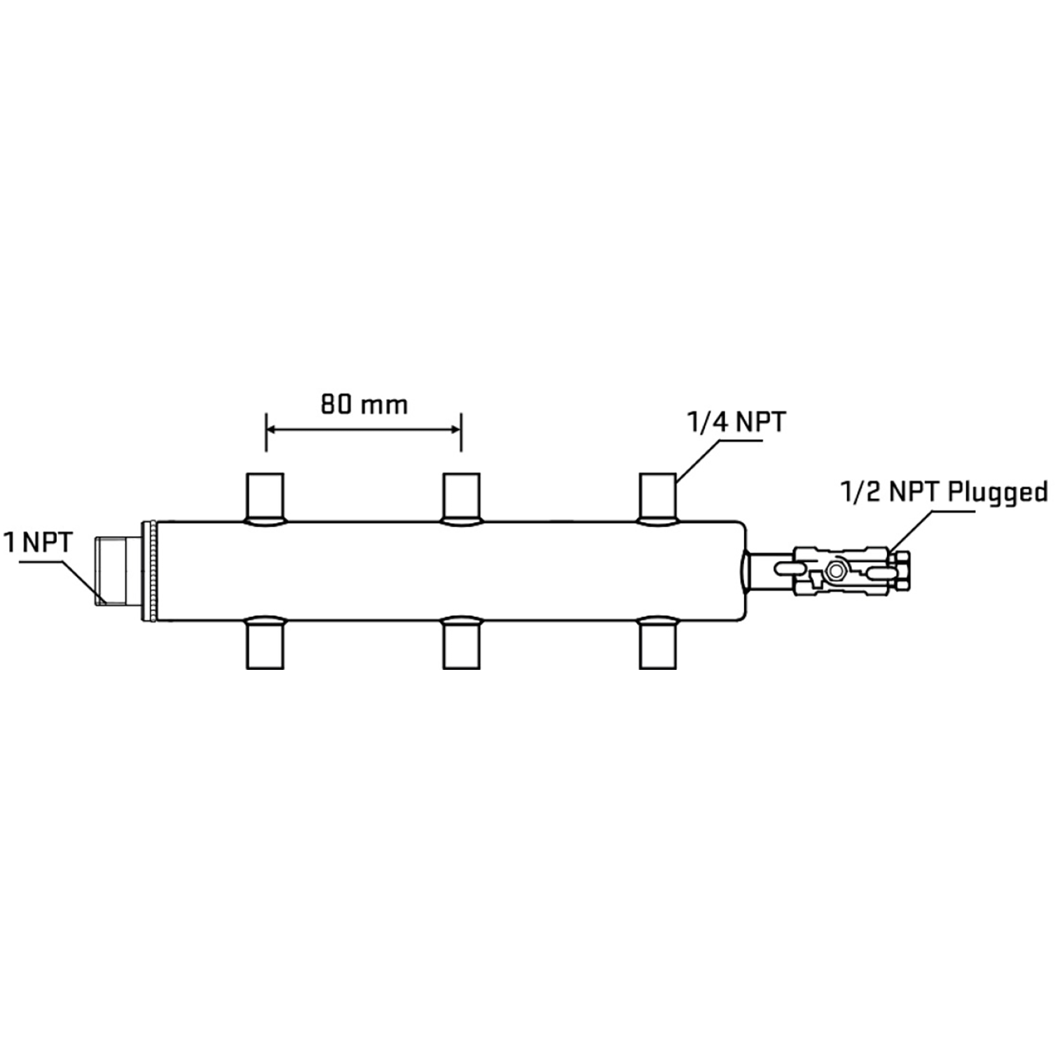 M506A071110 Manifolds Stainless Steel Double Sided