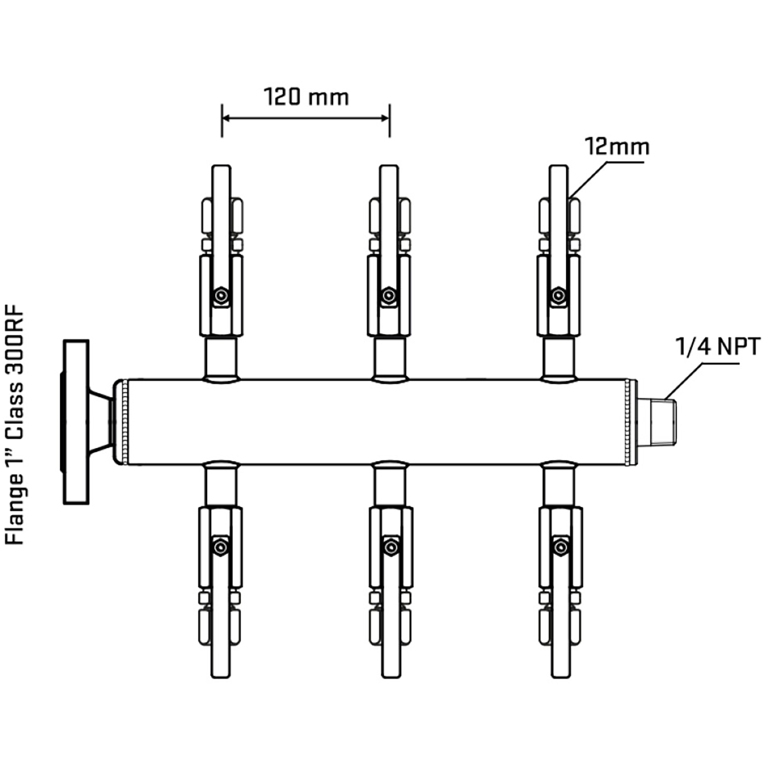 M506B110240 Manifolds Stainless Steel Double Sided