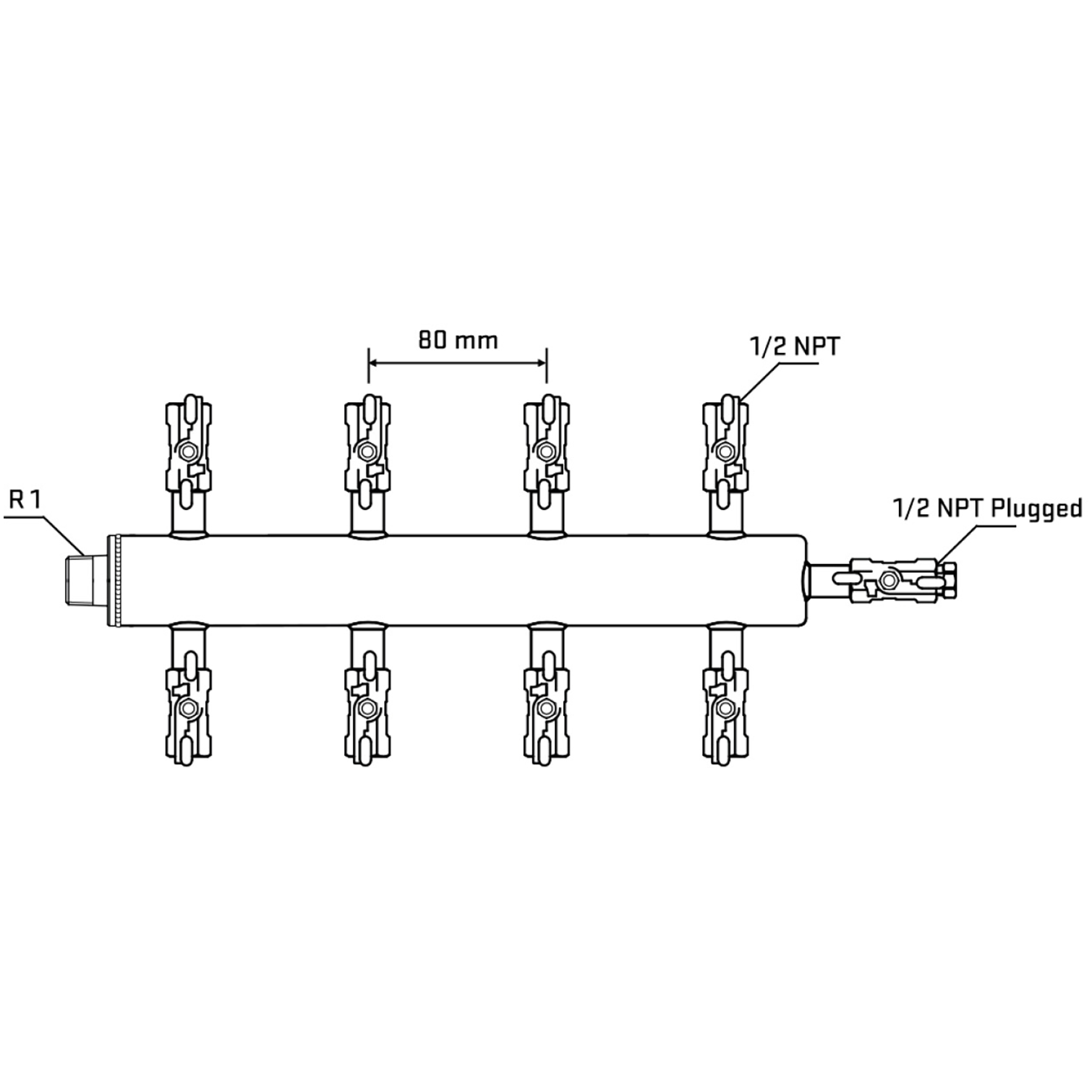 M508A010510 Manifolds Stainless Steel Double Sided