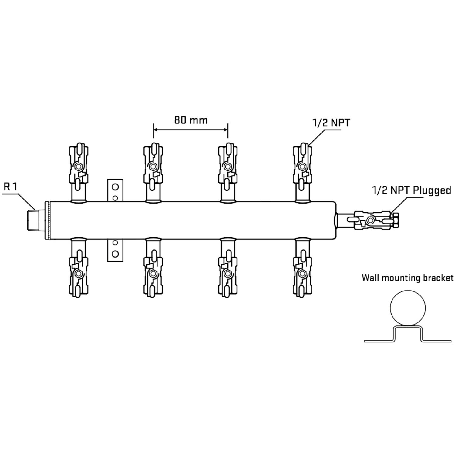 M508A010512 Manifolds Stainless Steel Double Sided