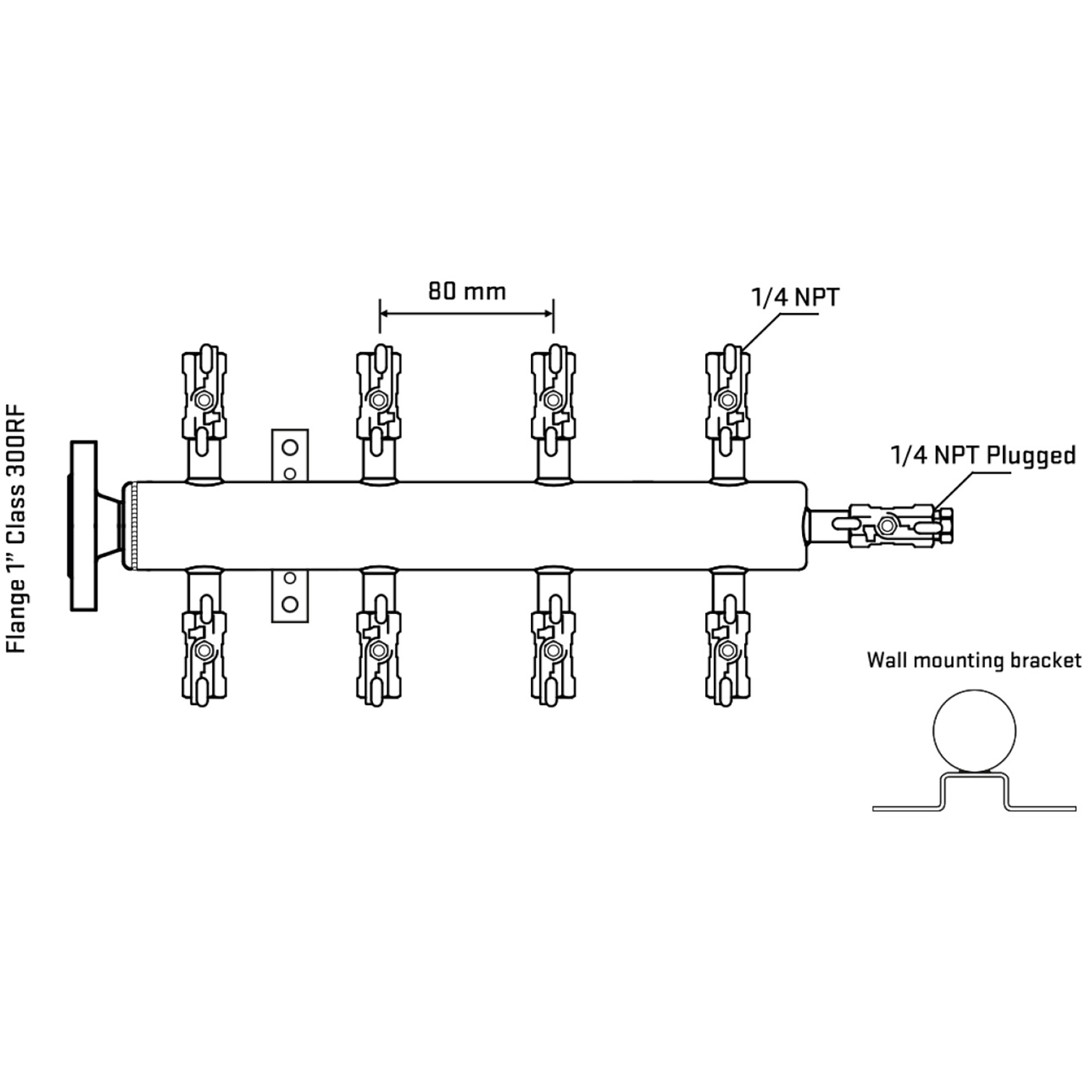 M508A020222 Manifolds Stainless Steel Double Sided