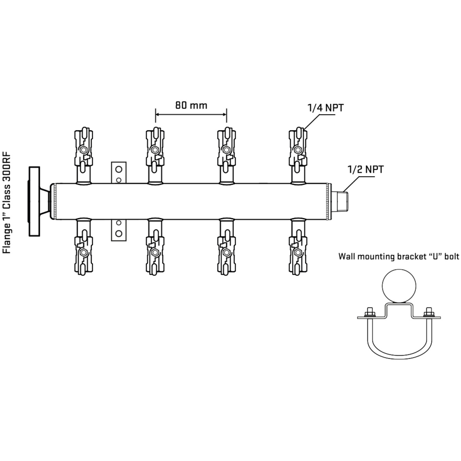 M508A020231 Manifolds Stainless Steel Double Sided