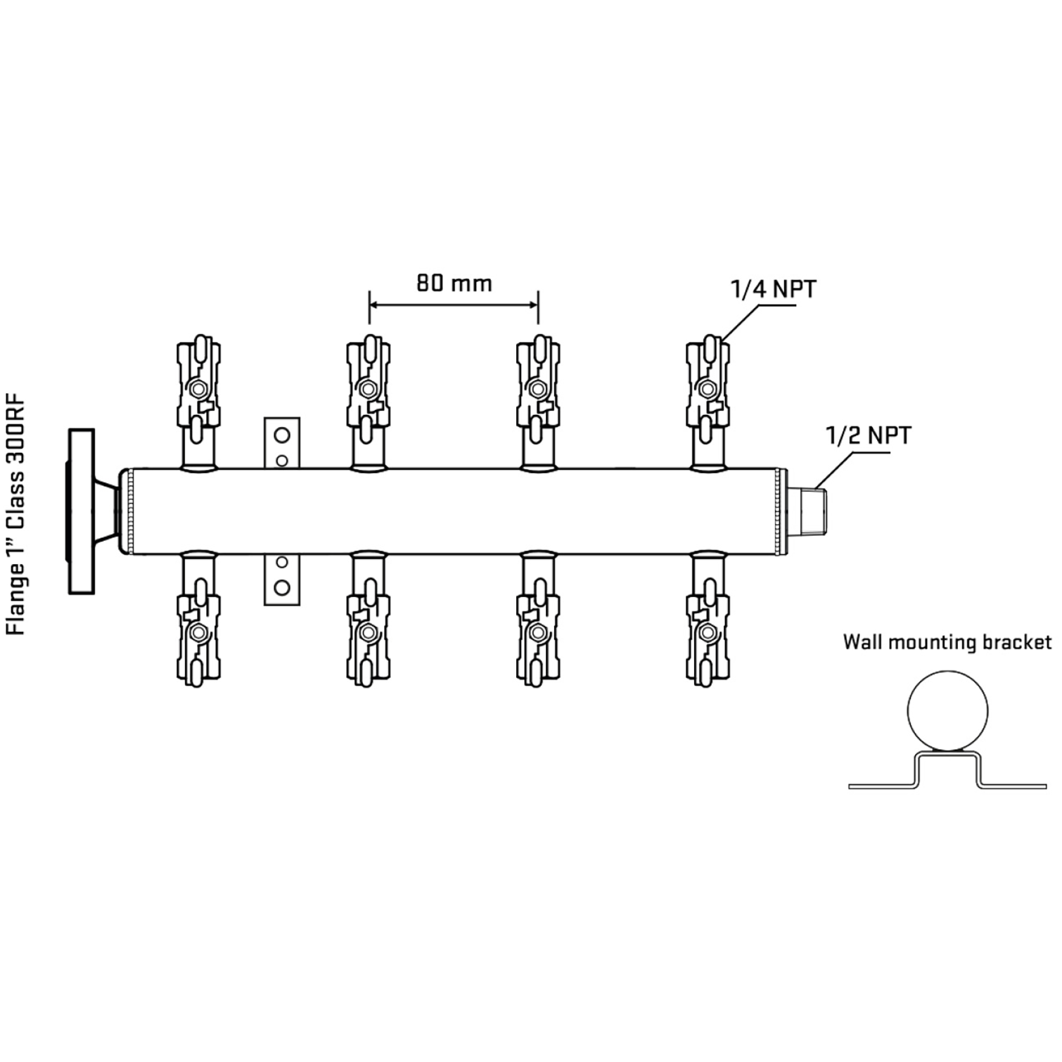 M508A020232 Manifolds Stainless Steel Double Sided