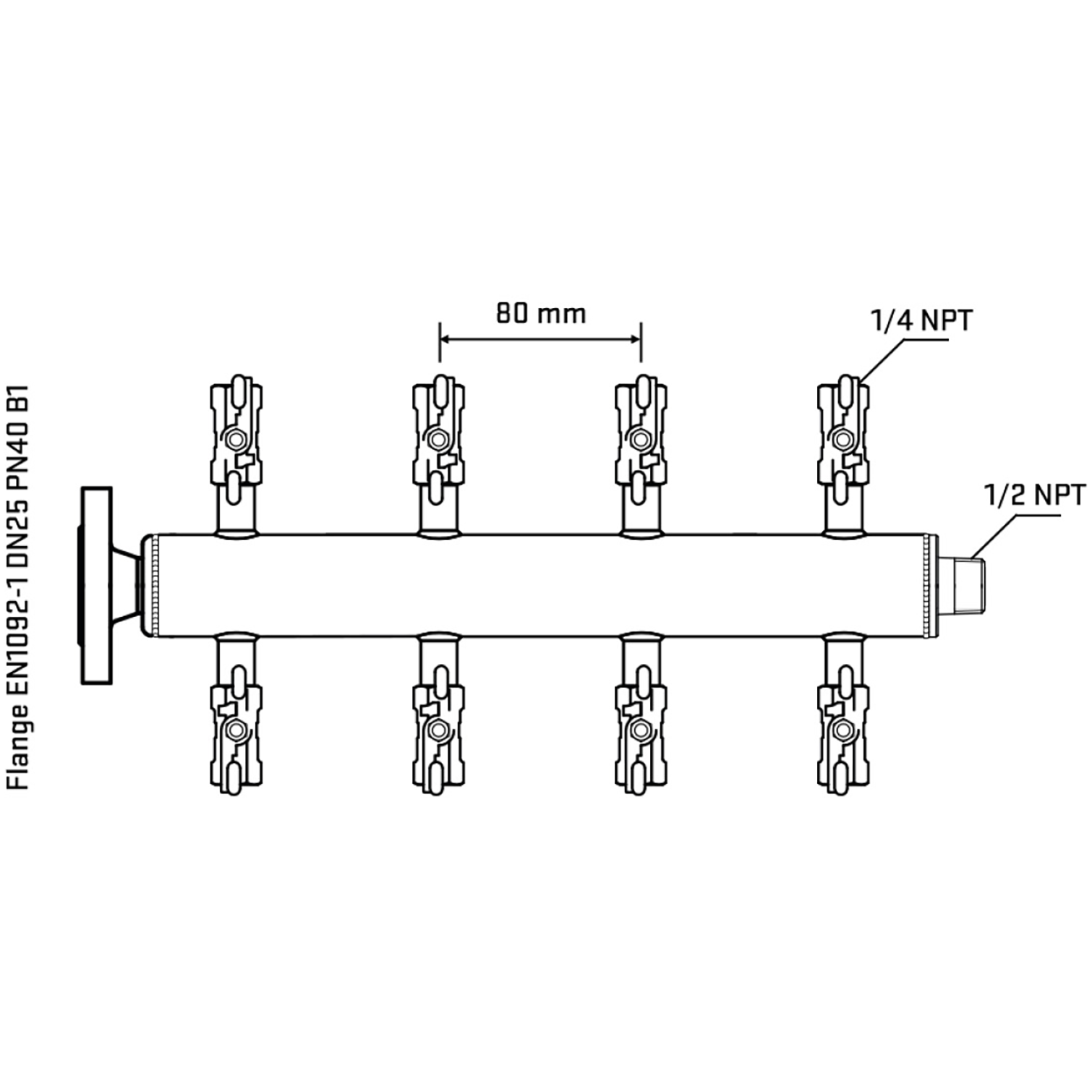 M508A020330 Manifolds Stainless Steel Double Sided