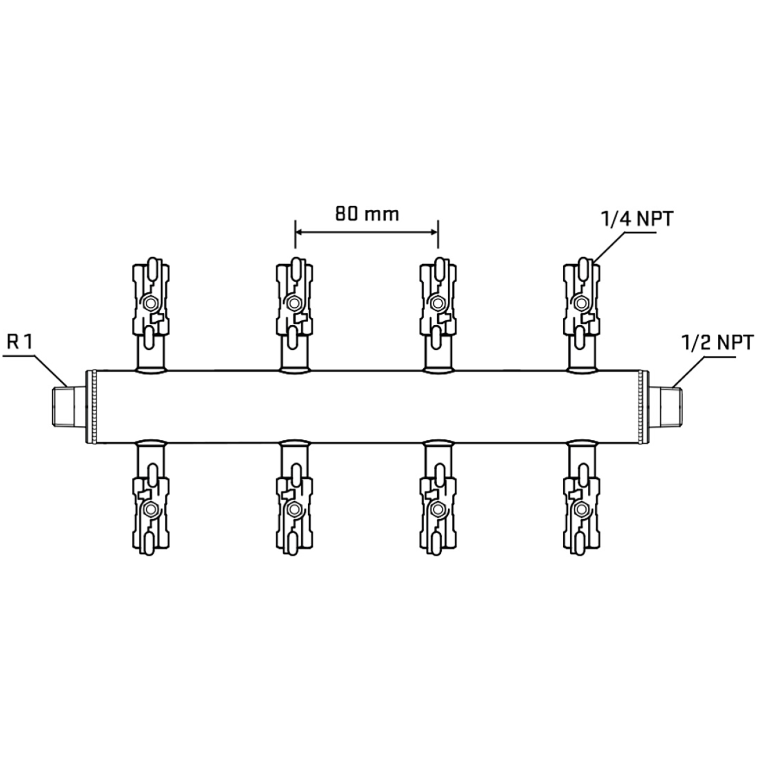 M508A020530 Manifolds Stainless Steel Double Sided