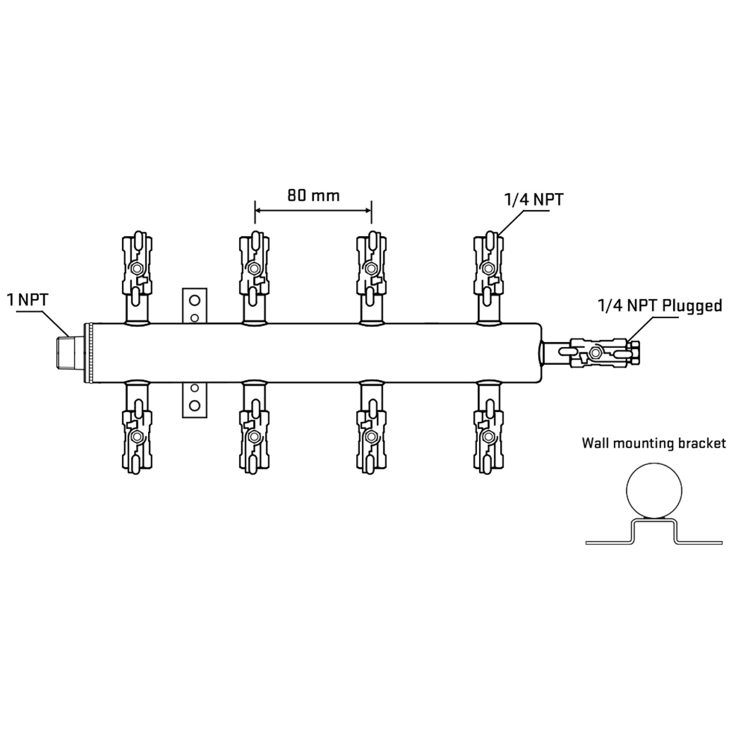 M508A020922 Manifolds Stainless Steel Double Sided