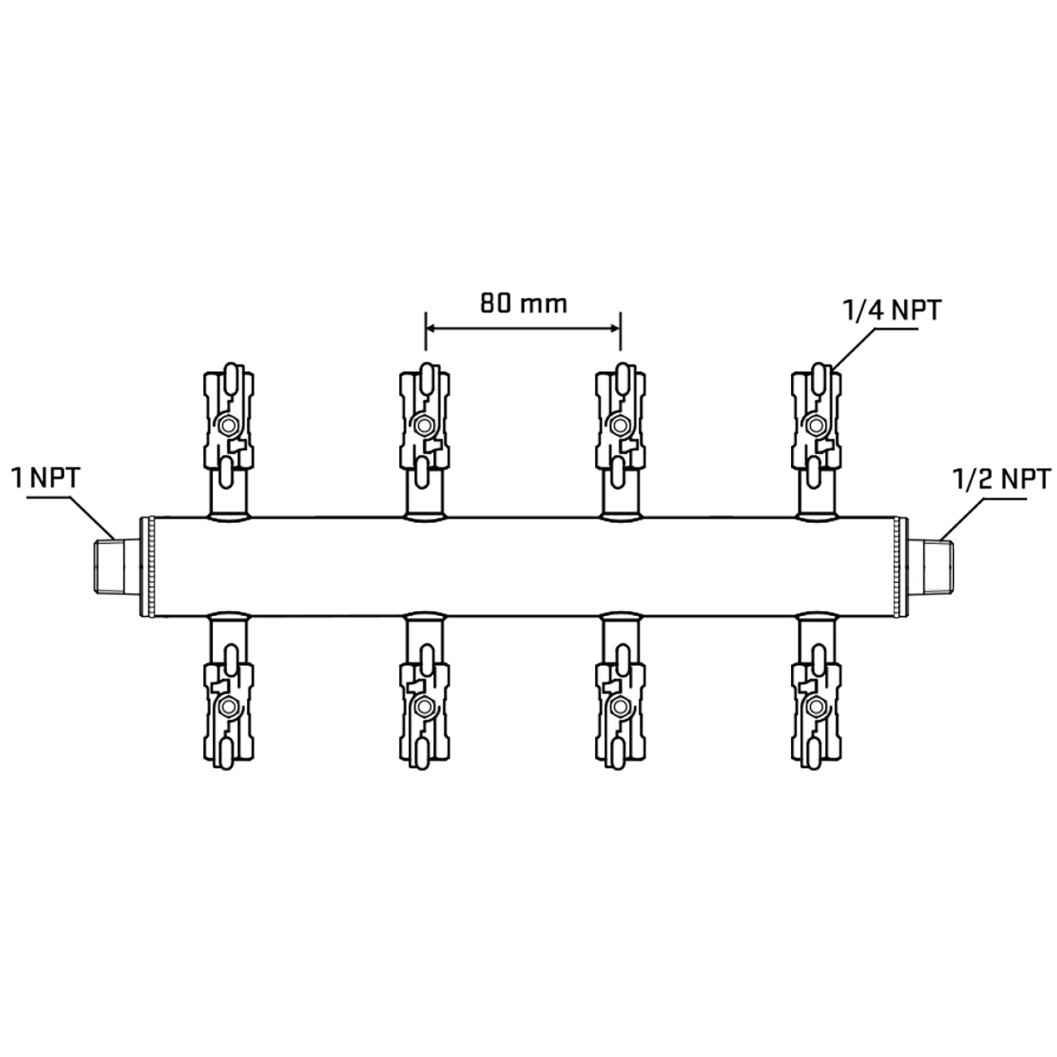 M508A020930 Manifolds Stainless Steel Double Sided