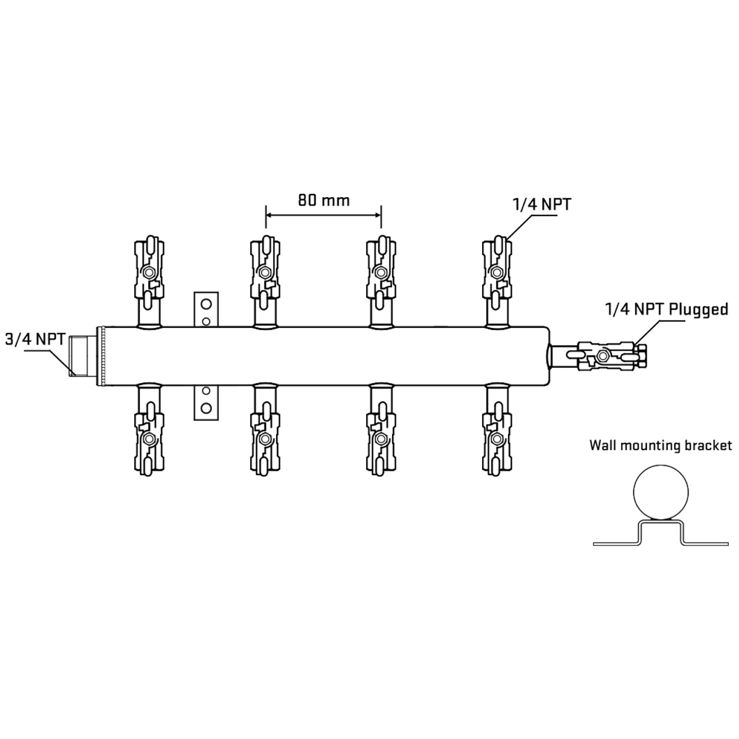 M508A021022 Manifolds Stainless Steel Double Sided