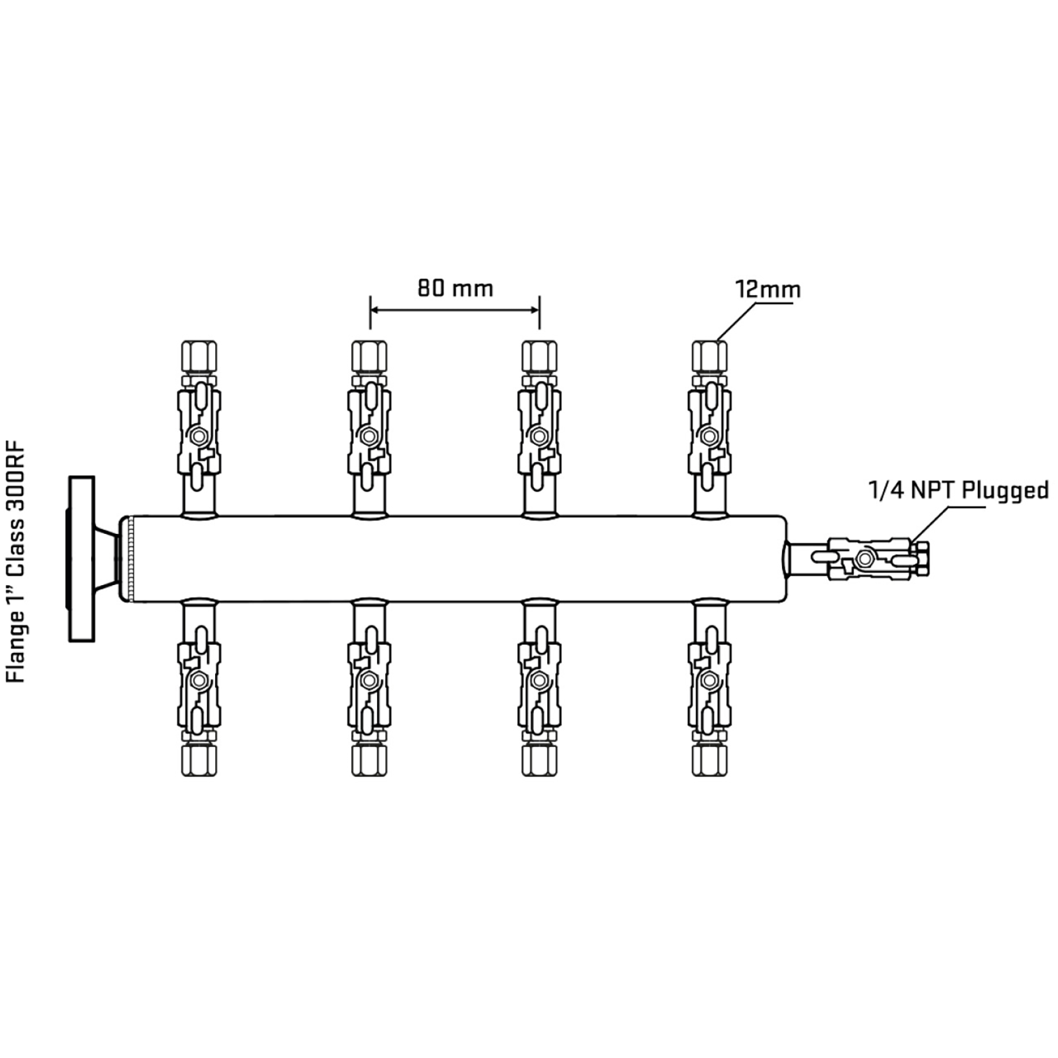 M508A030220 Manifolds Stainless Steel Double Sided