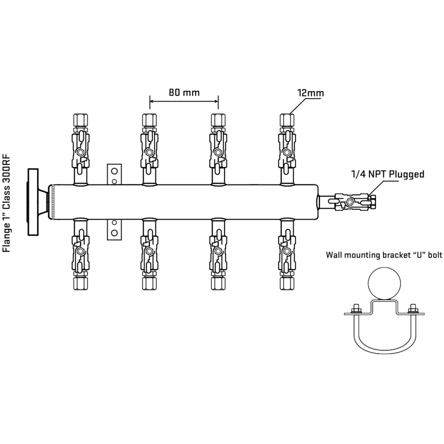 M508A030221 Manifolds Stainless Steel Double Sided