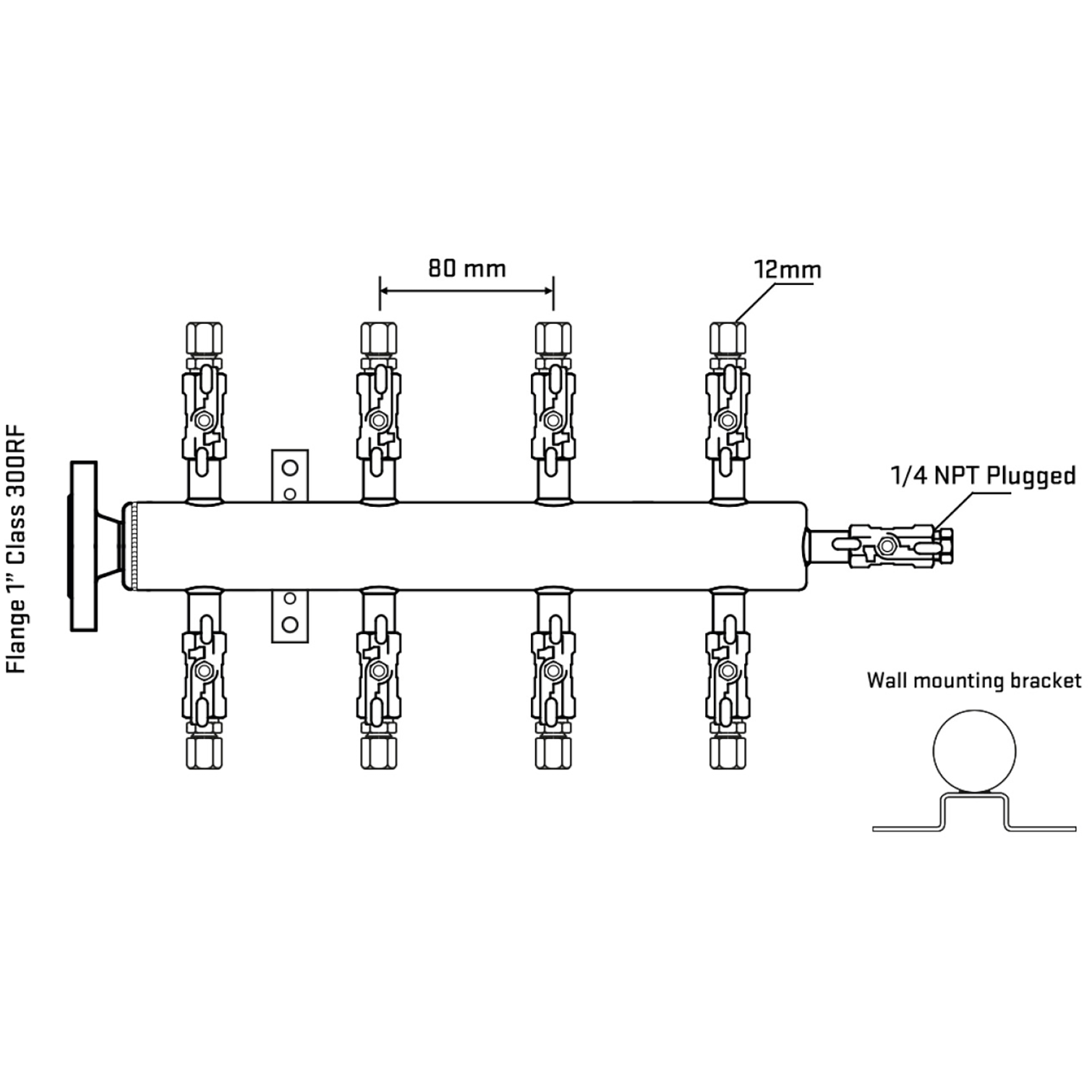 M508A030222 Manifolds Stainless Steel Double Sided