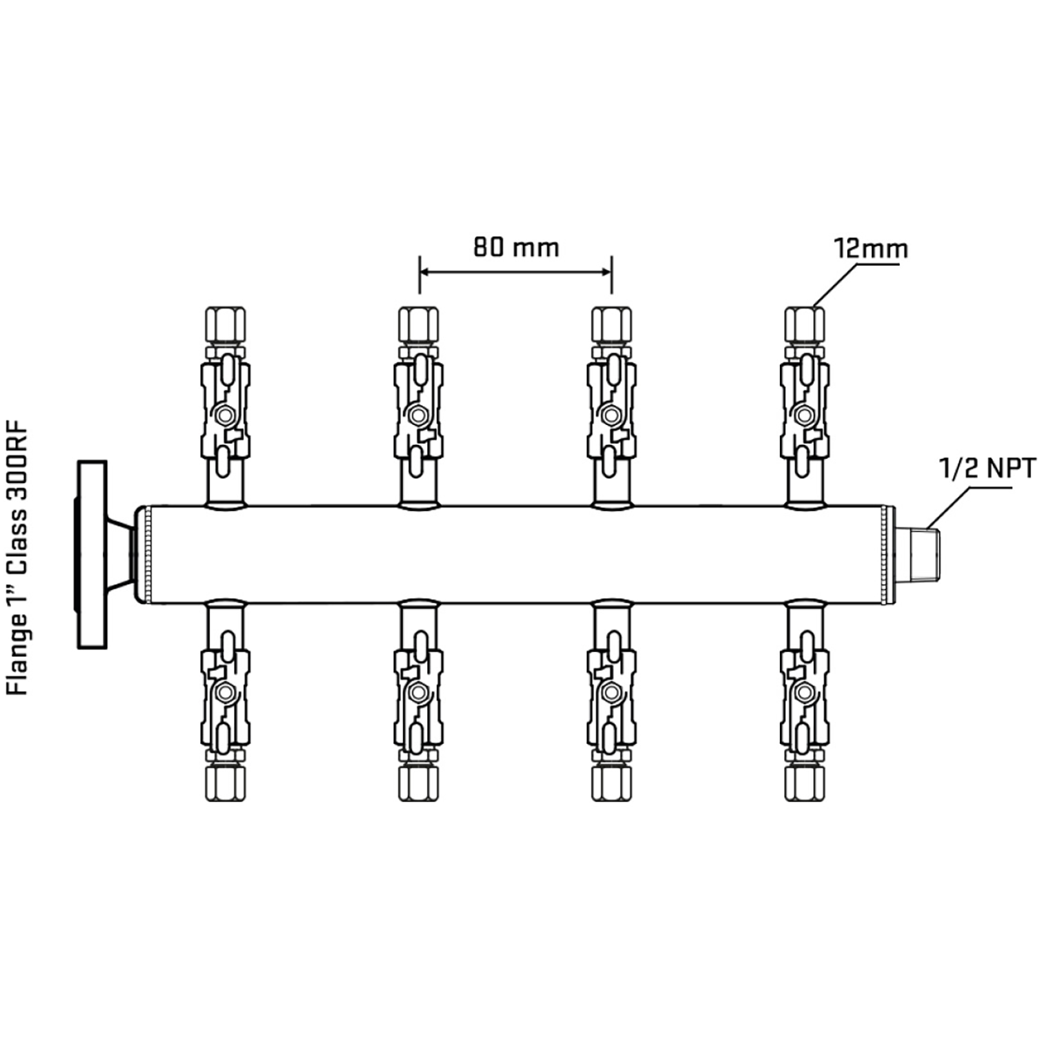 M508A030230 Manifolds Stainless Steel Double Sided