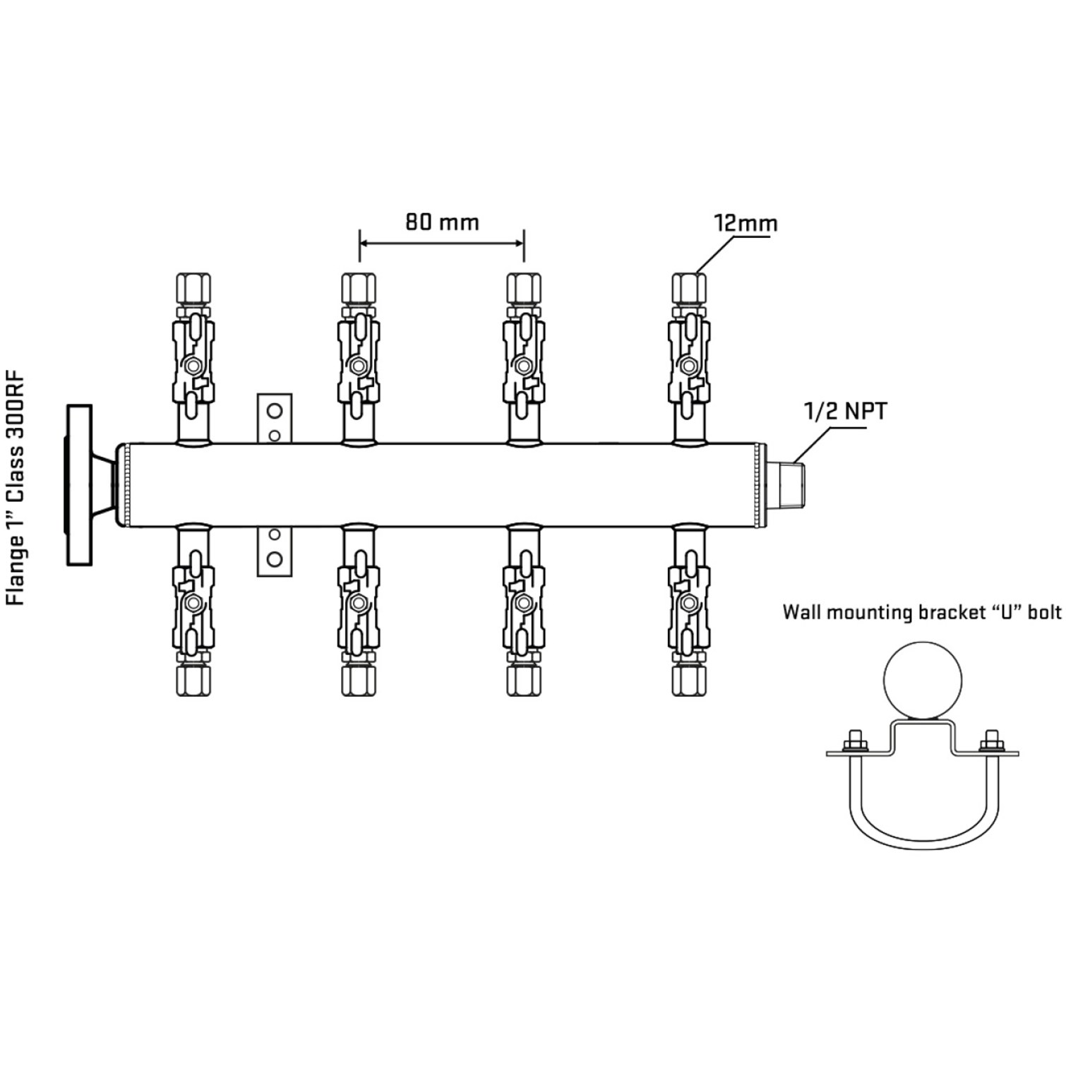 M508A030231 Manifolds Stainless Steel Double Sided